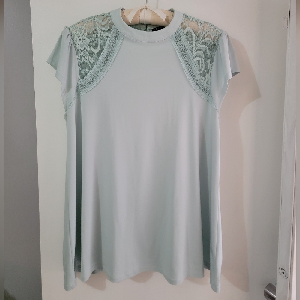 Torrid Elegant Lace Accent Blouse  Size 0x